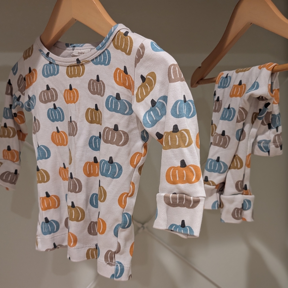 Pumpkin Print Baby Pajama Set